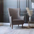 Flash Furniture Dark Gray Faux Leather Wingback Accent Chair QY-B235-DGY-GG